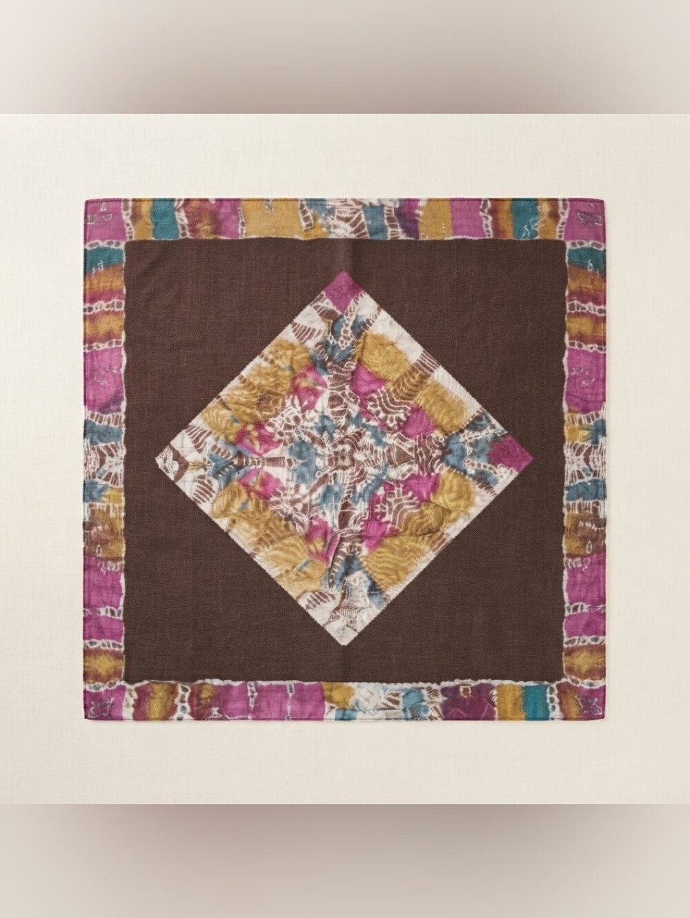 Brazen - 'Floral Tattoo' Batik Watercolor Scarf - 40x80